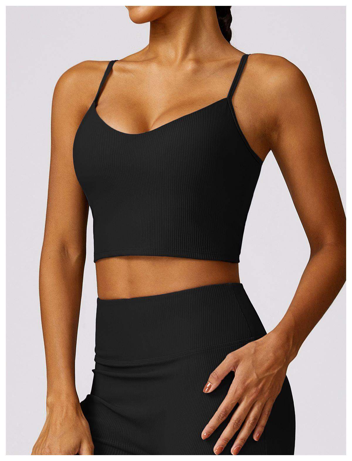 Strips Quick-Drying Sports Bra