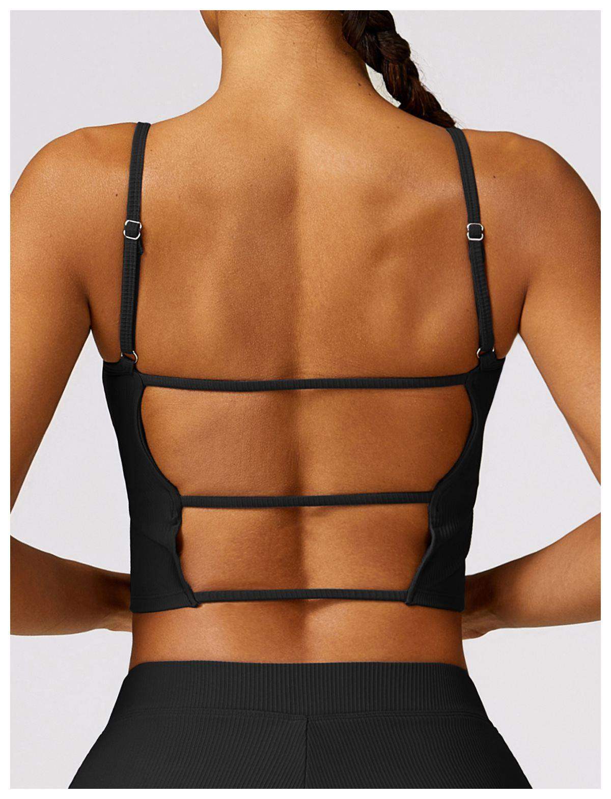 Strips Quick-Drying Sports Bra