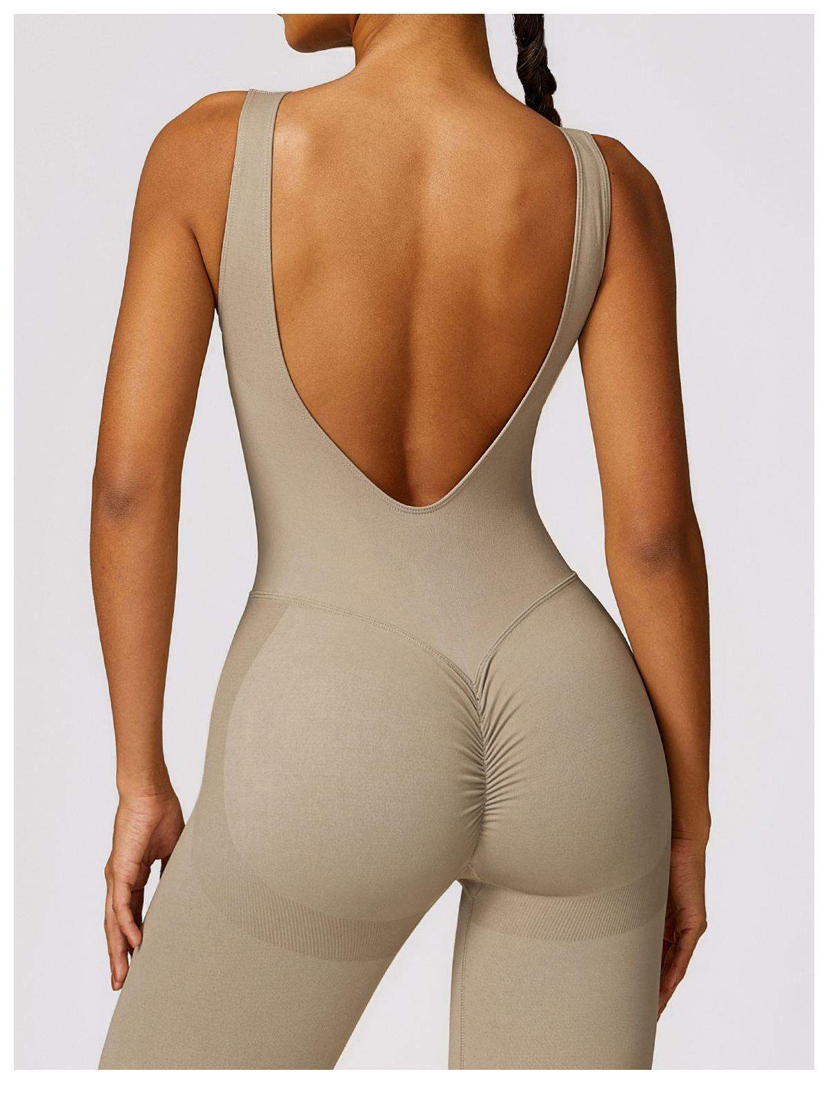 V Back Butt Lifting Jumpsuit