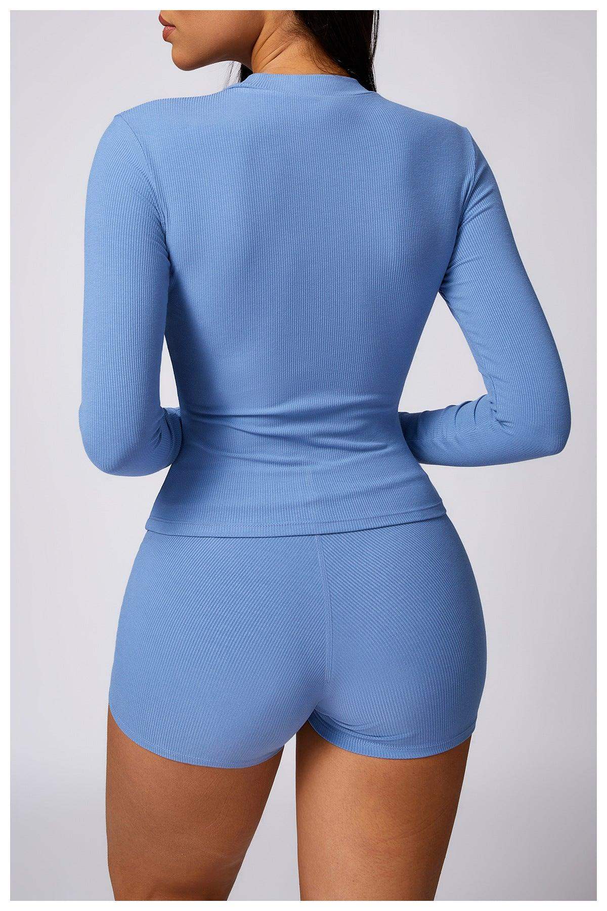 Tight-Fitting Long-Sleeve Yoga Suit