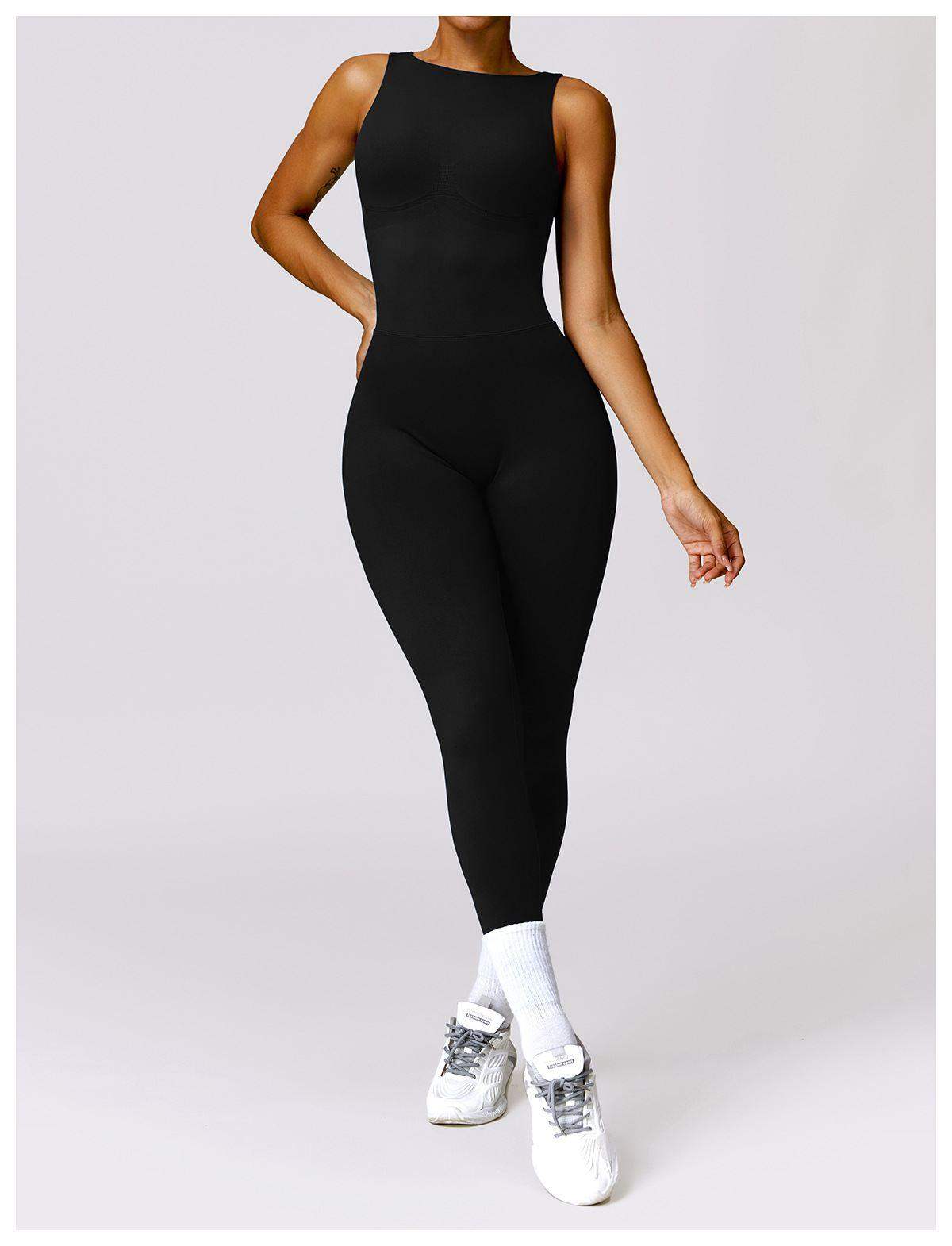 V Back Butt Lifting Jumpsuit