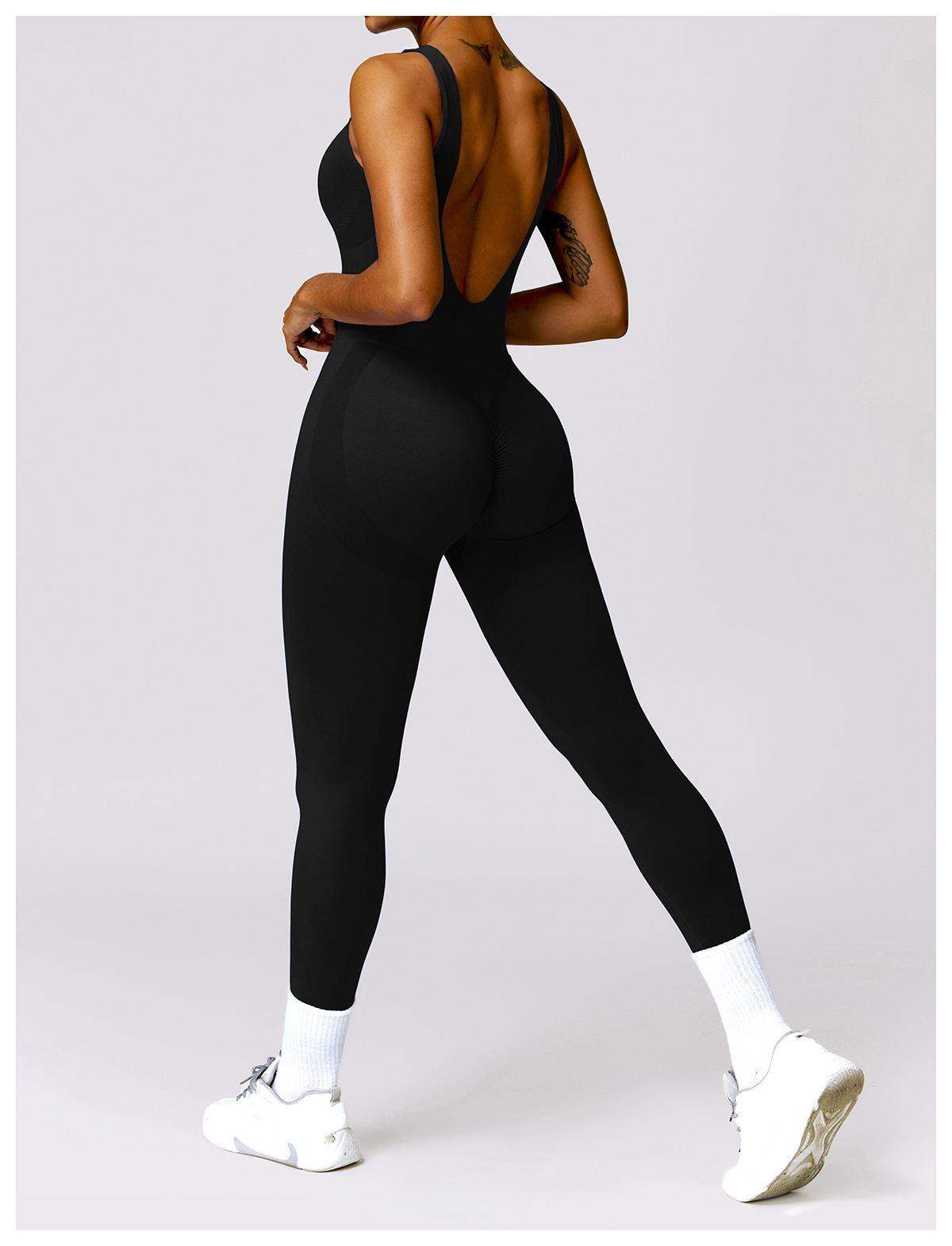 V Back Butt Lifting Jumpsuit