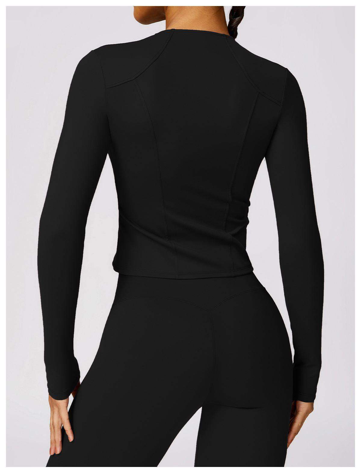 Women Half-Zip Long Sleeve Top