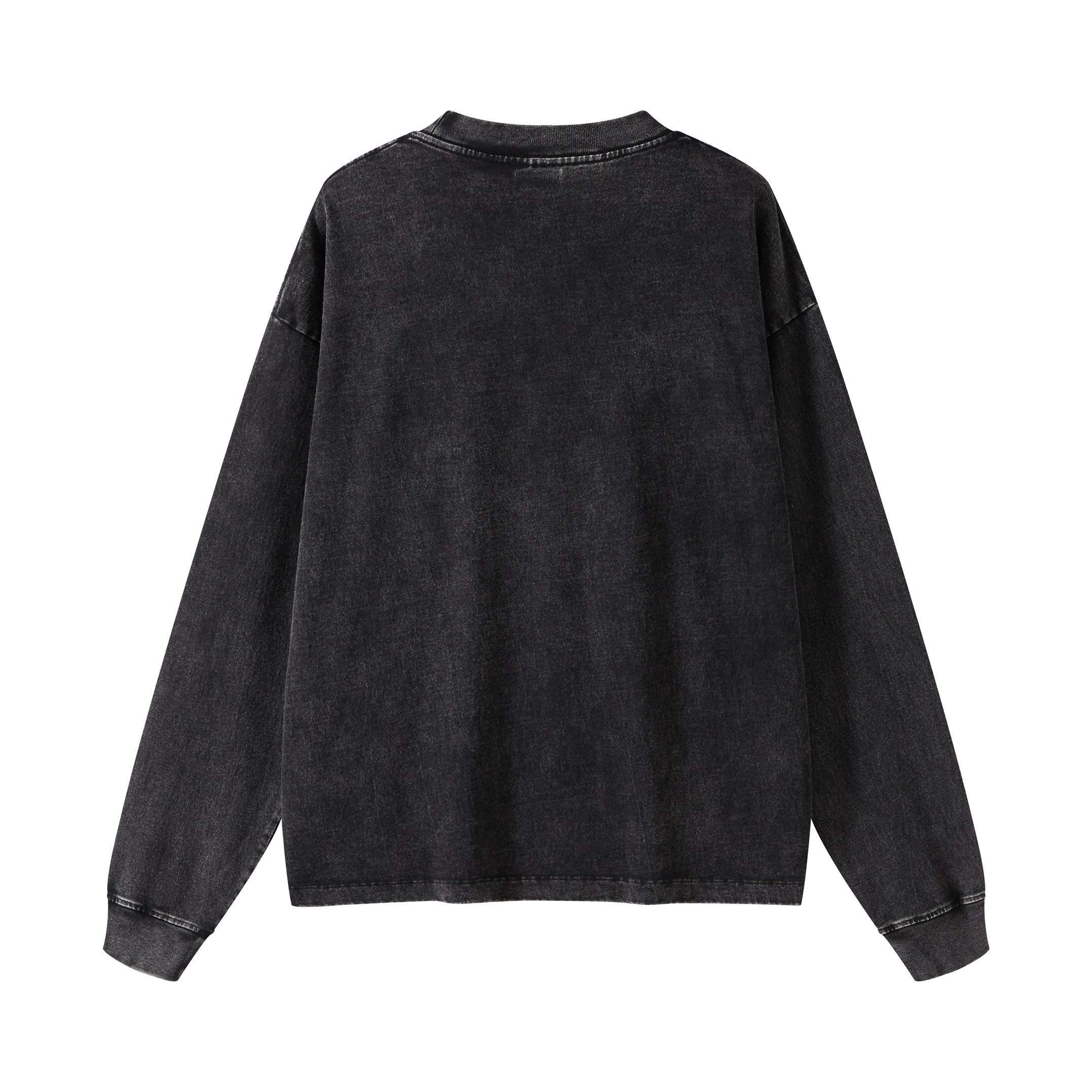 230G gewaschenes Langarmhemd für Kinder