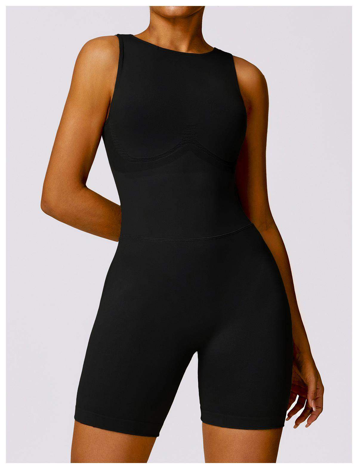 V-Back Short Jumpsuit