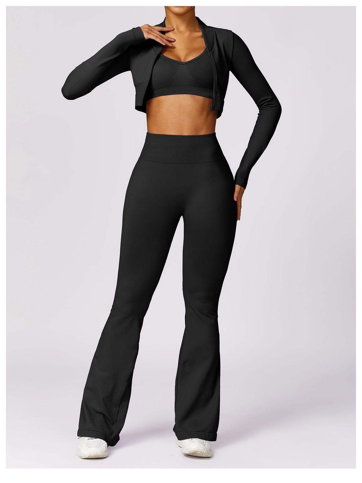 Hight-Waist Seamless Flare Leggings