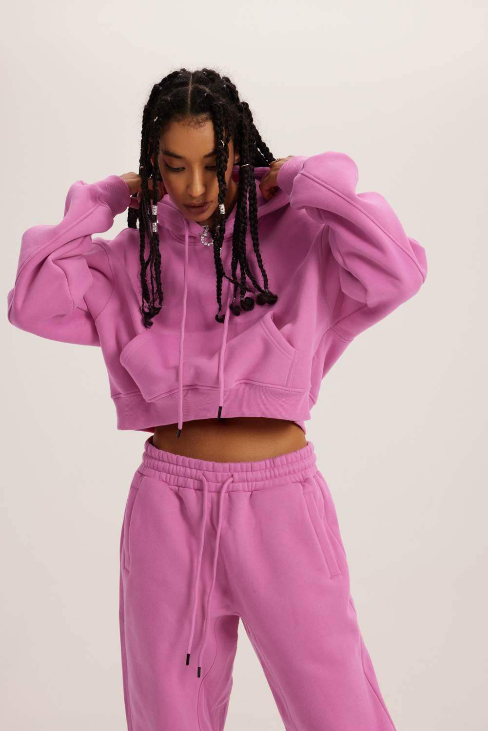 345g kurzer Kapuzenpullover