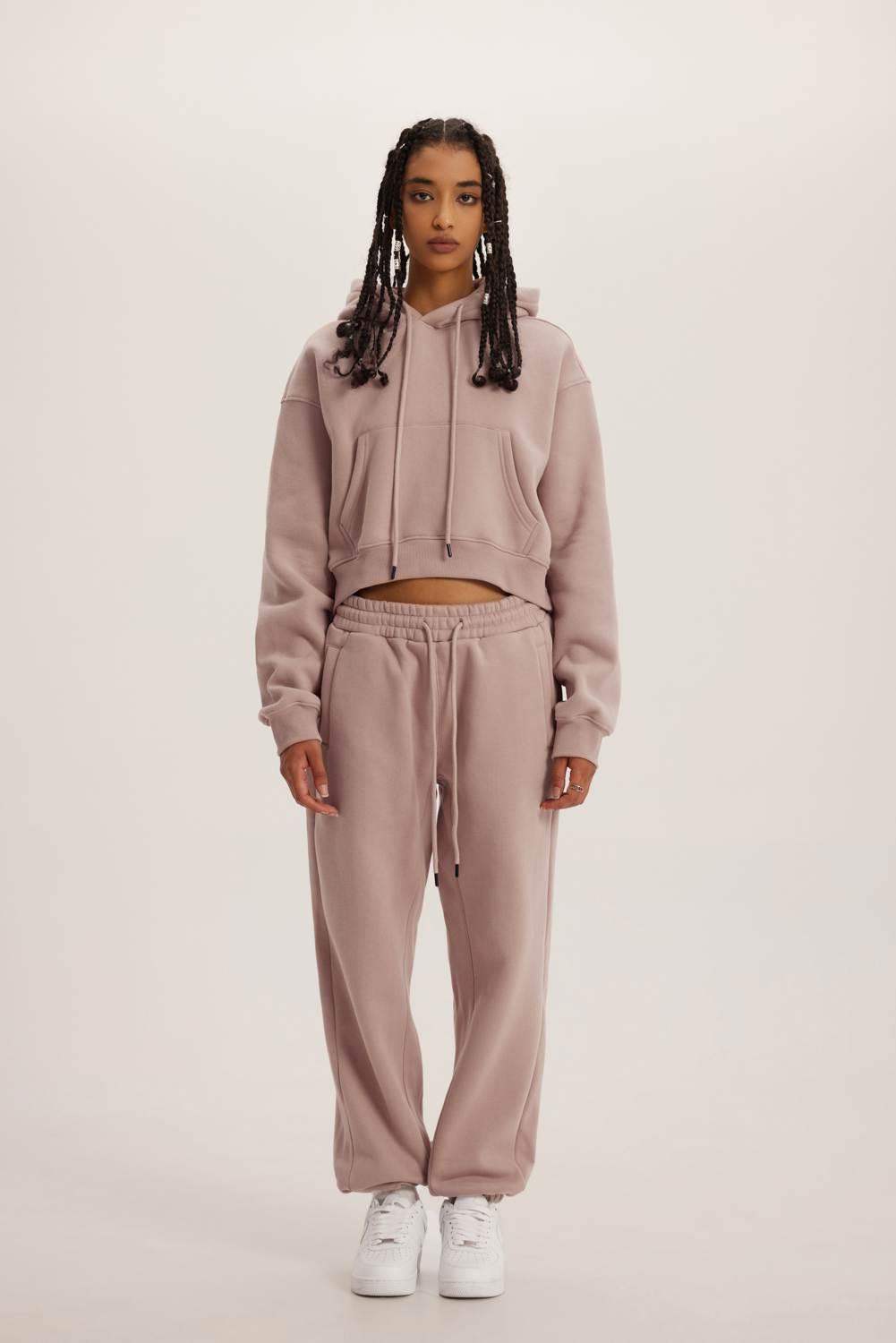 345g kurzer Kapuzenpullover