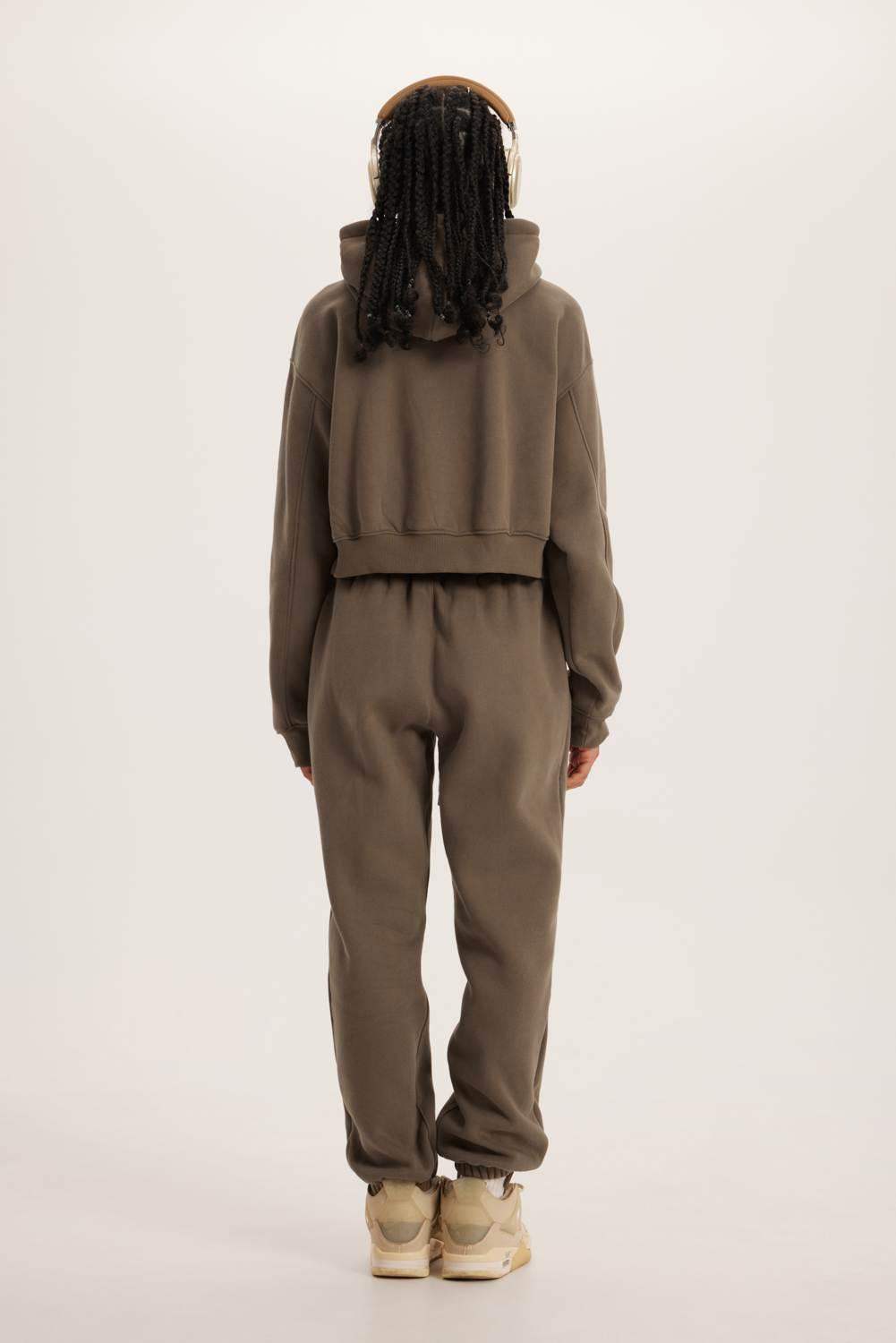 345g kurzer Kapuzenpullover