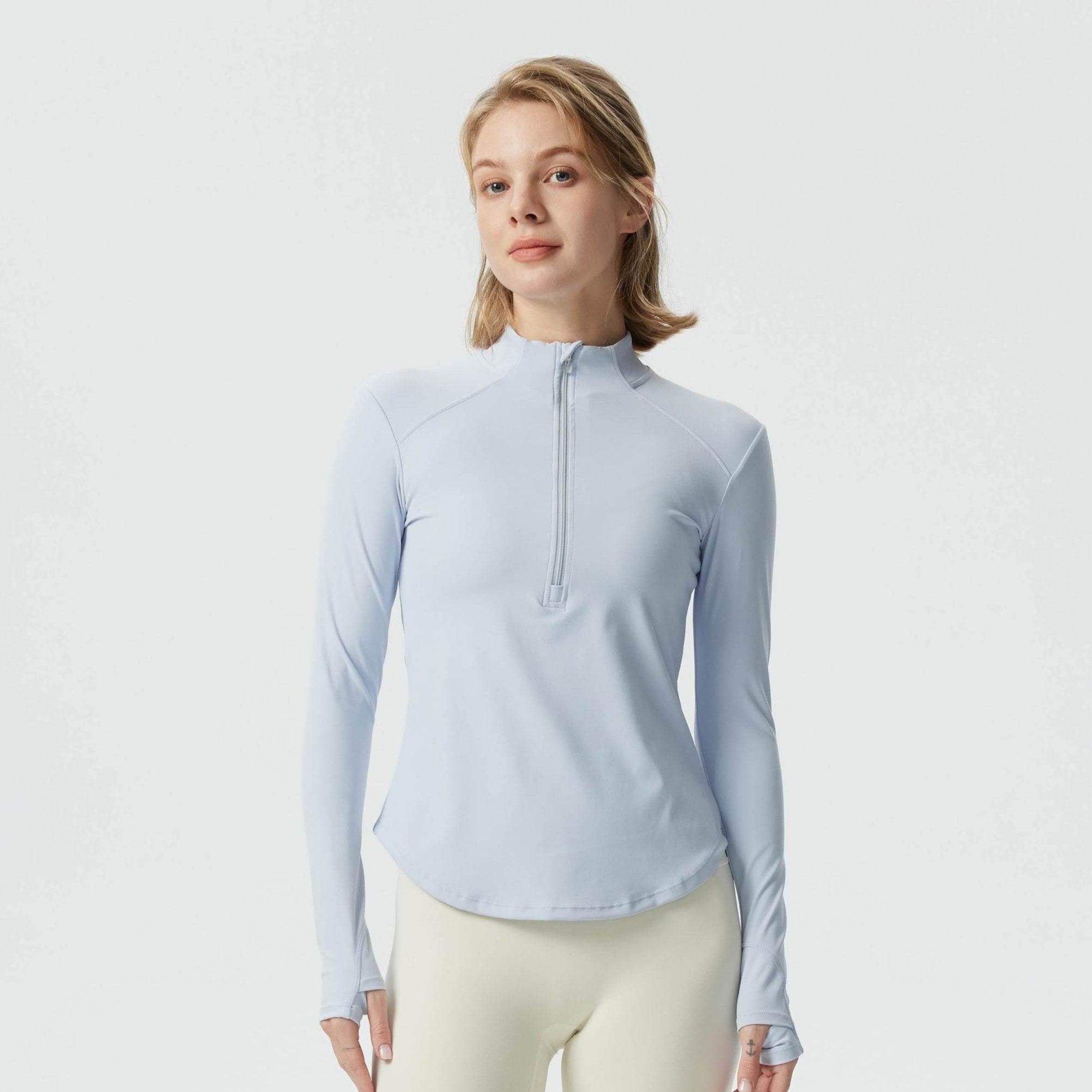 Half-Zip Slim-Fit Long Sleeve Top