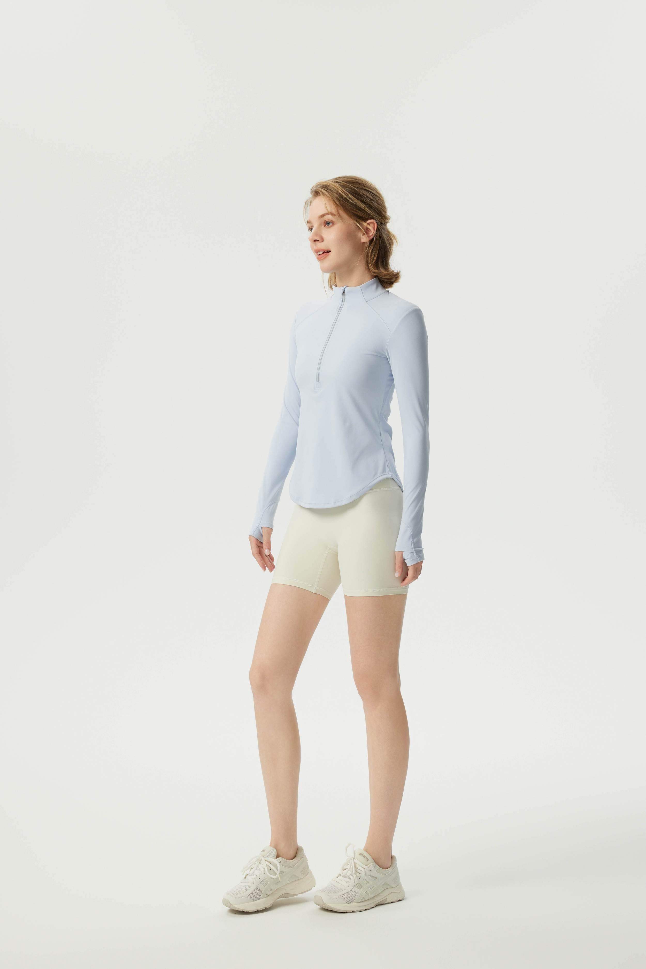 Half-Zip Slim-Fit Long Sleeve Top