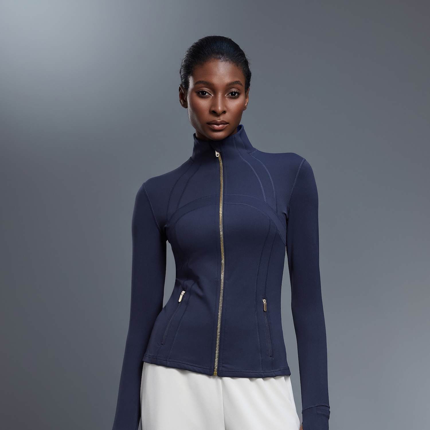 Women's Slim Fit Zip-Up Yoga Jacket