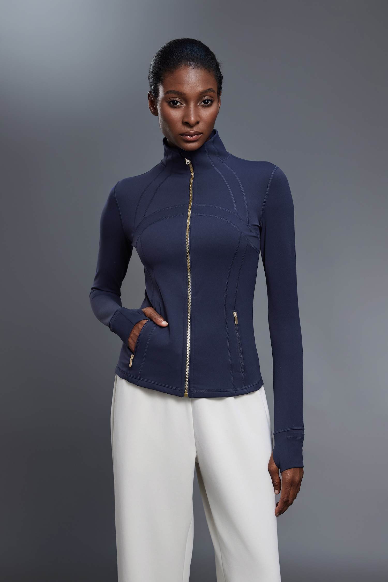 Women's Slim Fit Zip-Up Yoga Jacket