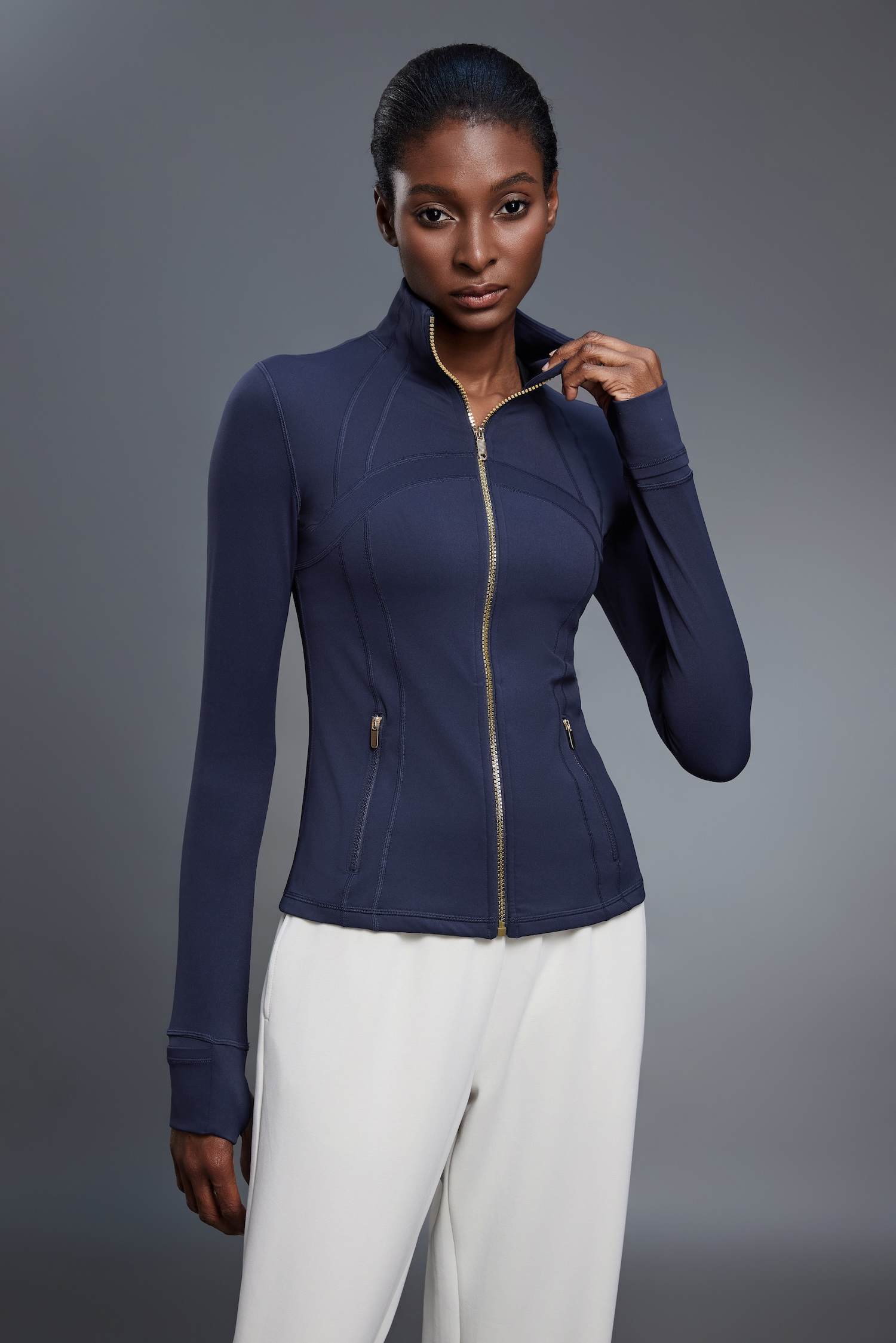 Women's Slim Fit Zip-Up Yoga Jacket
