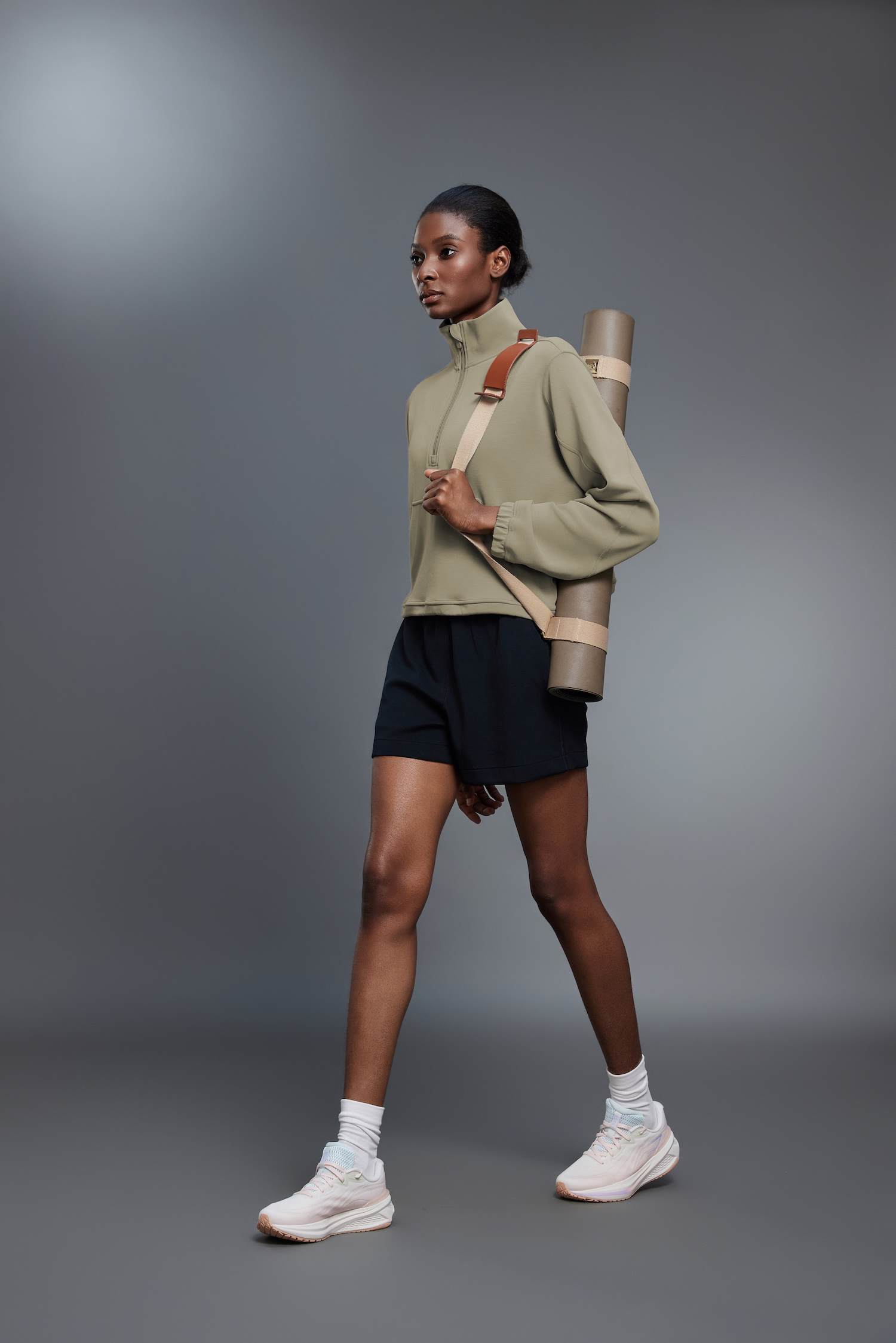 Women's Half-Zip Stand Collar Pullover