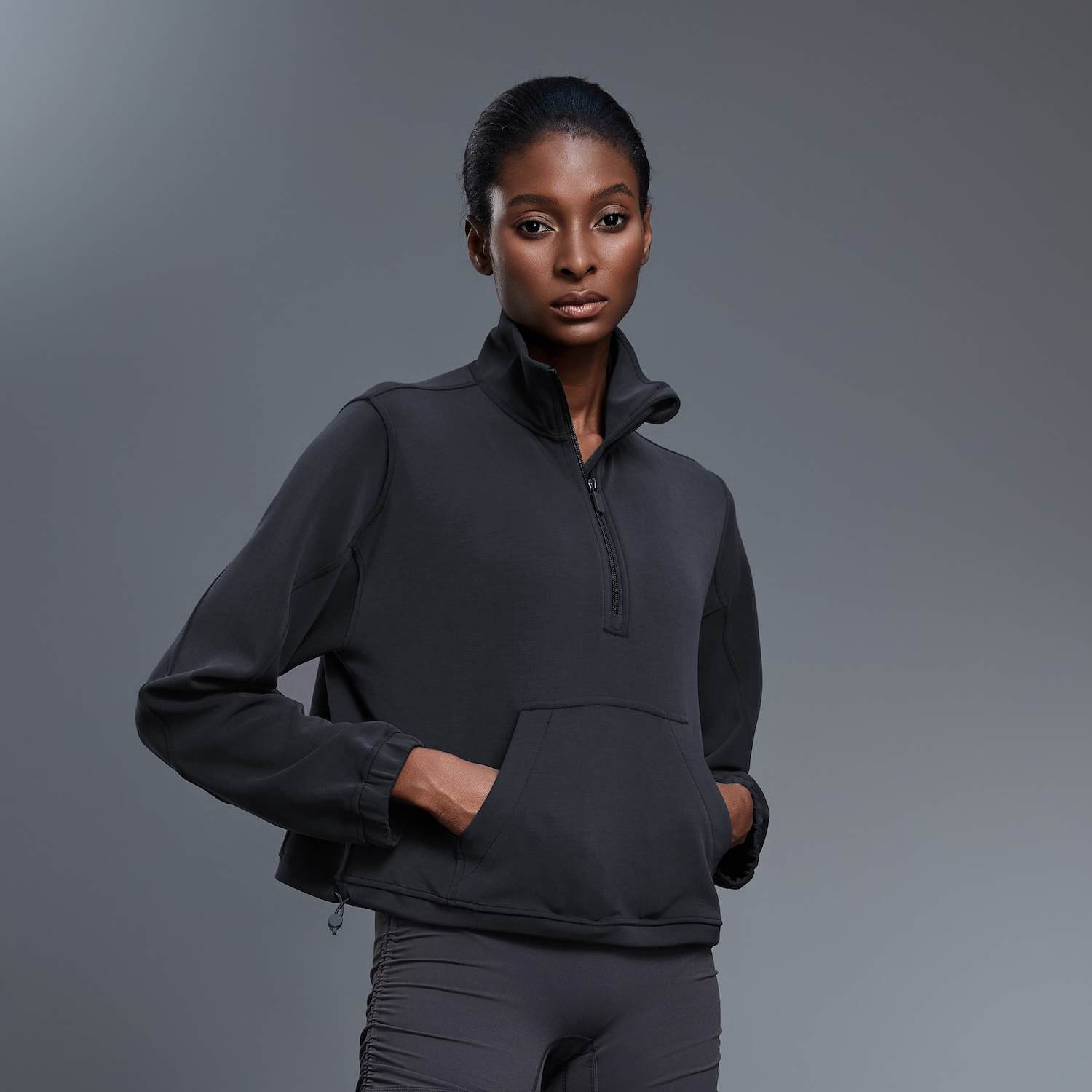 Women's Half-Zip Stand Collar Pullover
