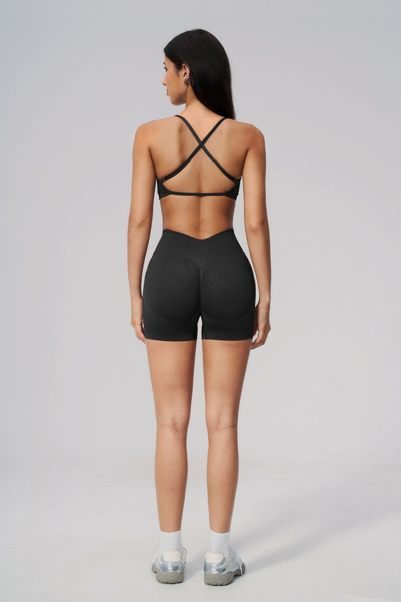 Women Sport Halterneck Shorts Set