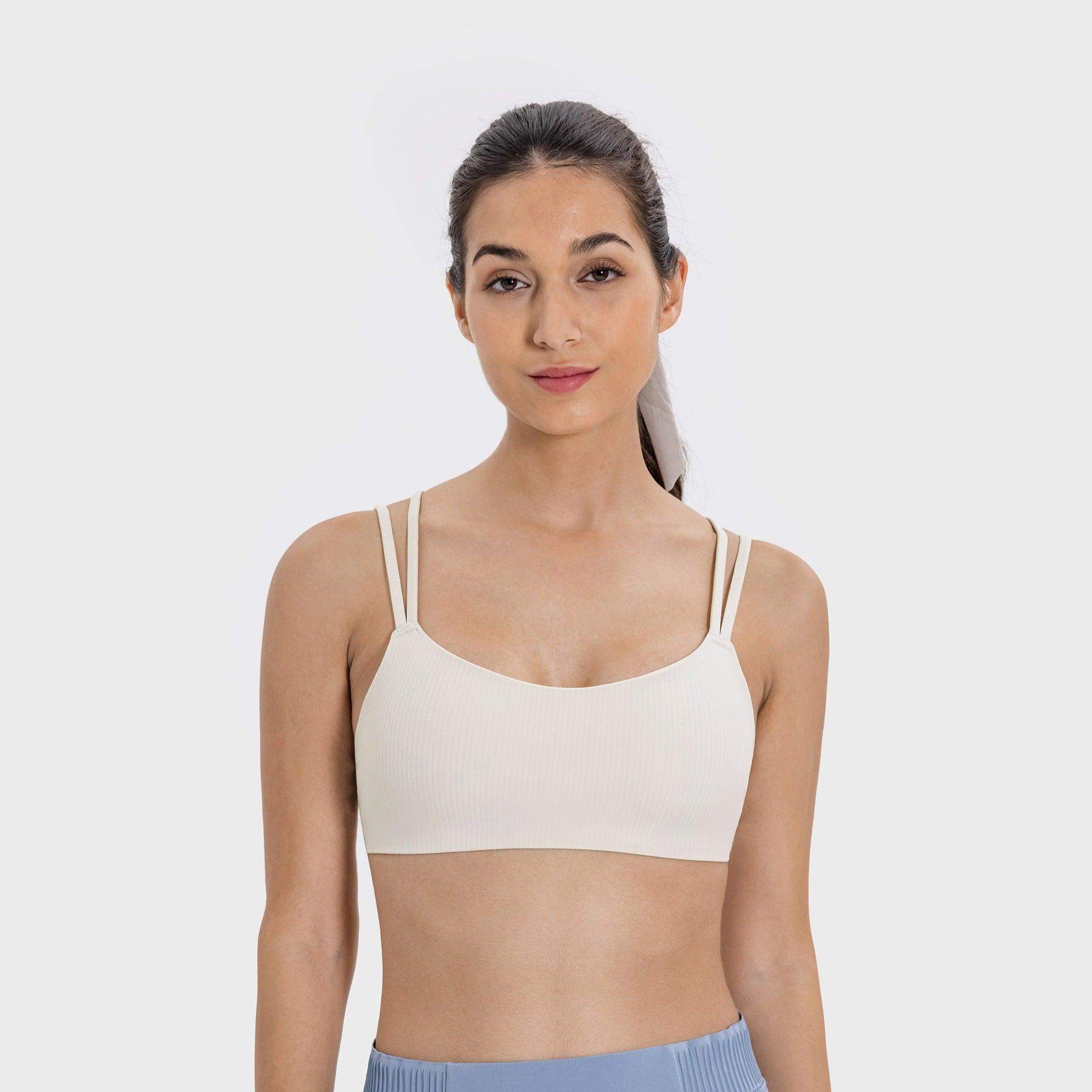 Ribbed High-Stretch Sports Bra