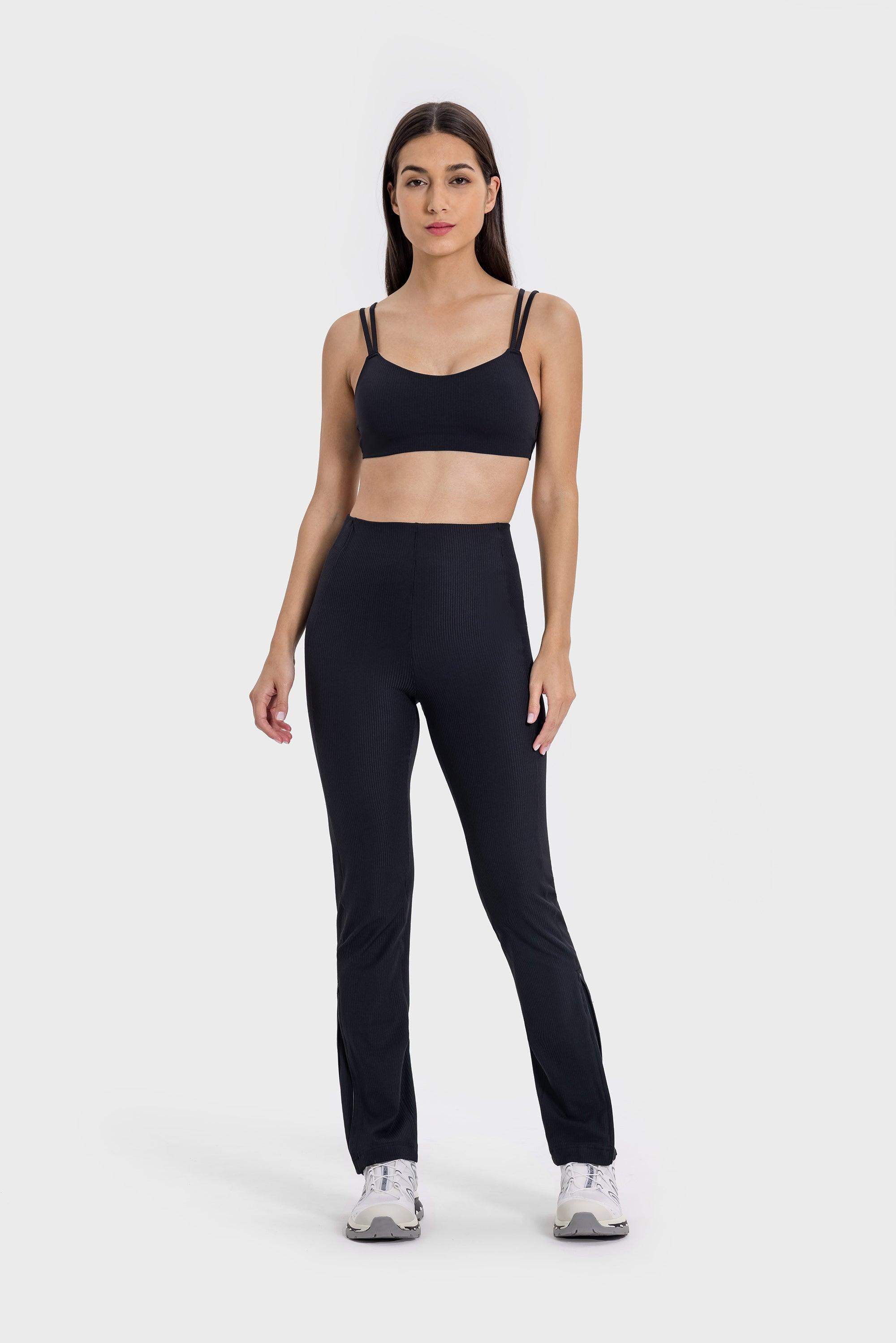 Ribbed High-Stretch Sports Bra