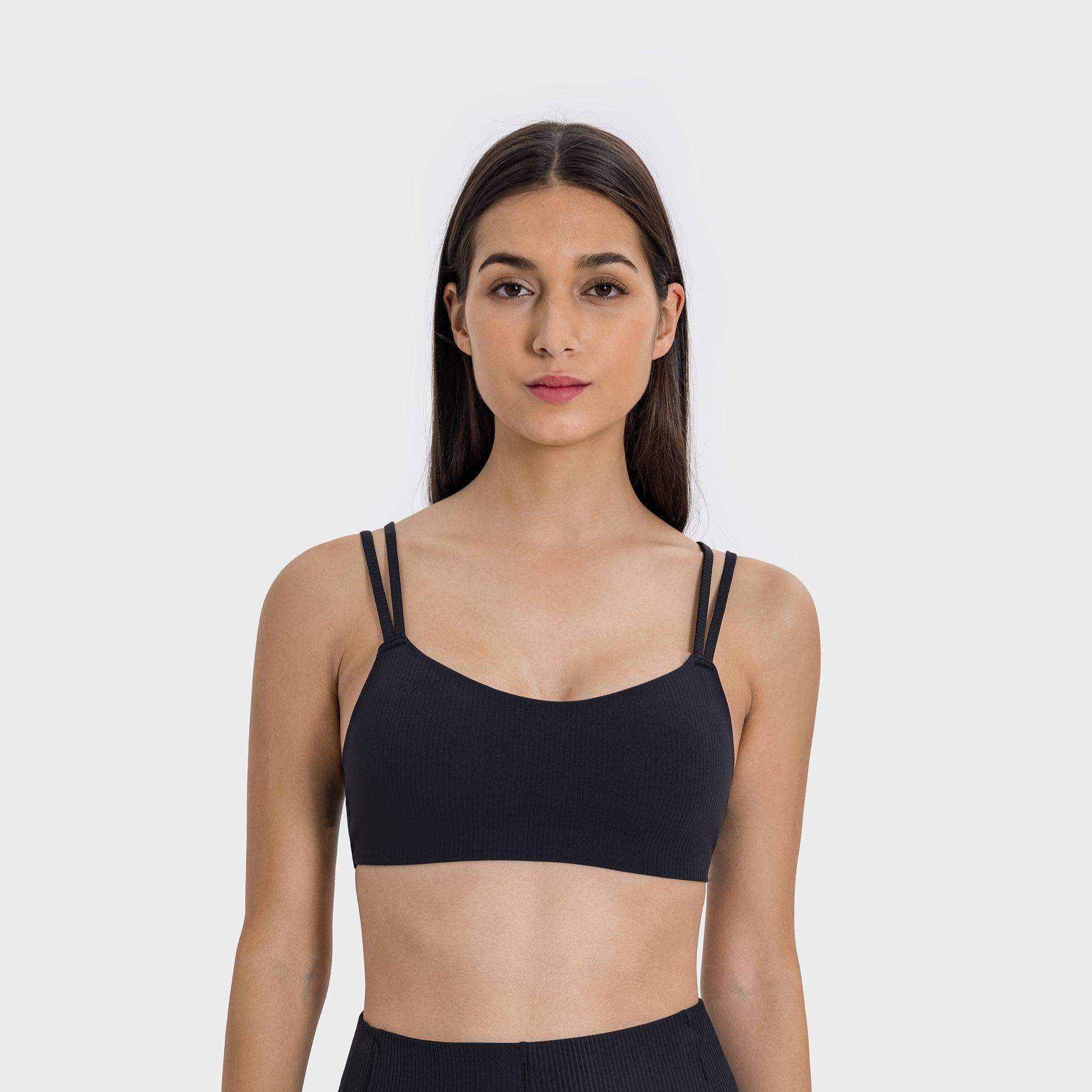 Ribbed High-Stretch Sports Bra