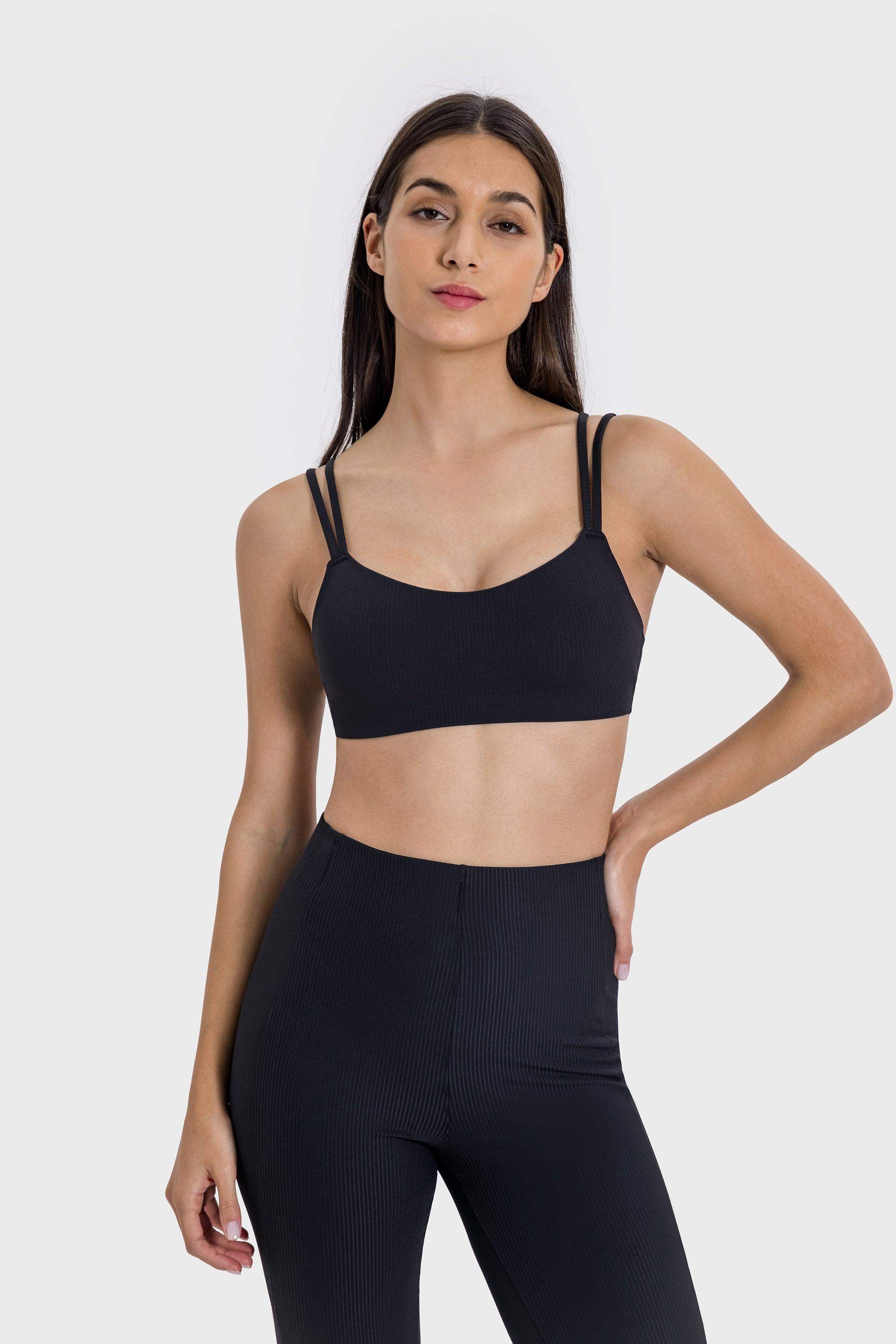 Ribbed High-Stretch Sports Bra