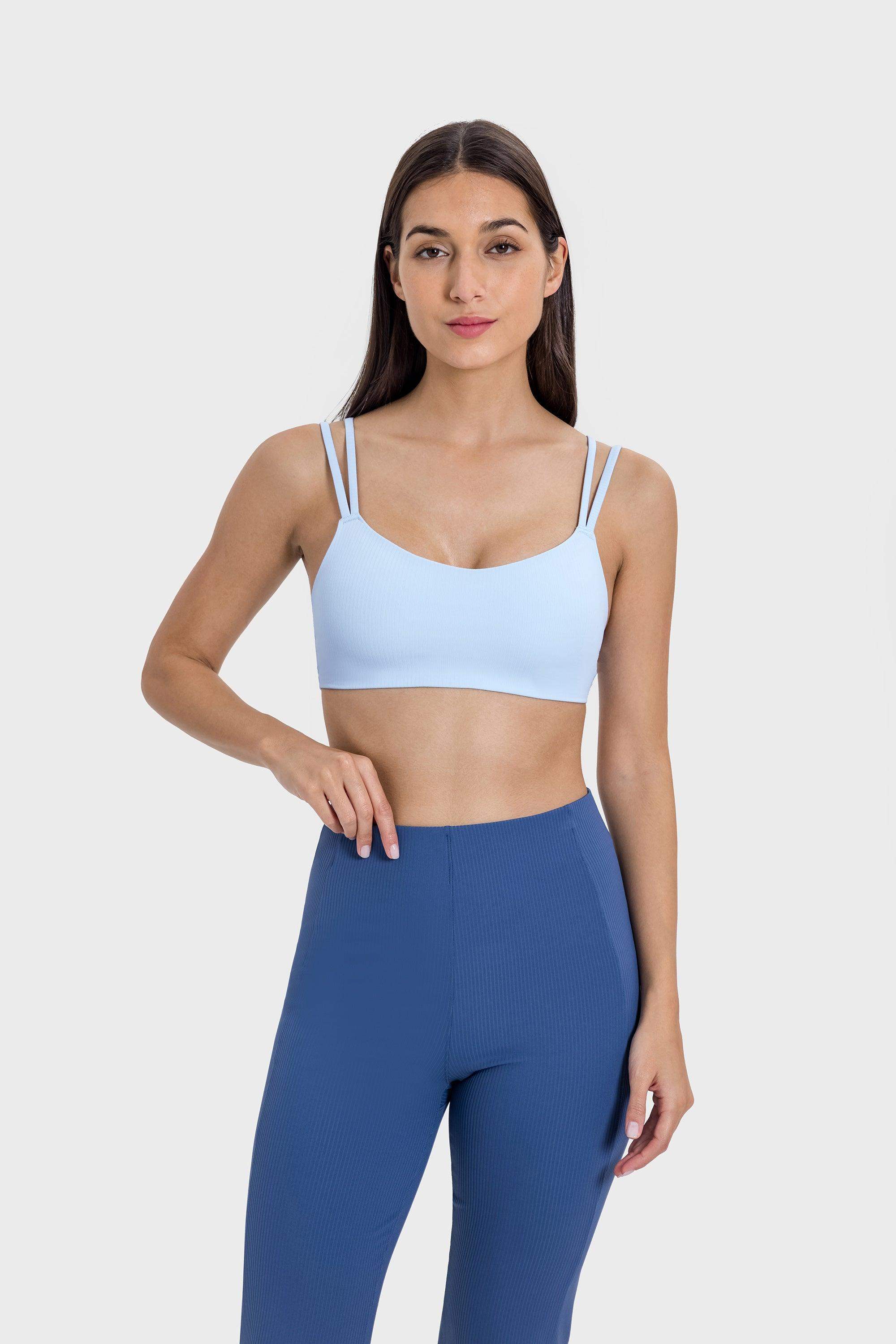 Ribbed High-Stretch Sports Bra