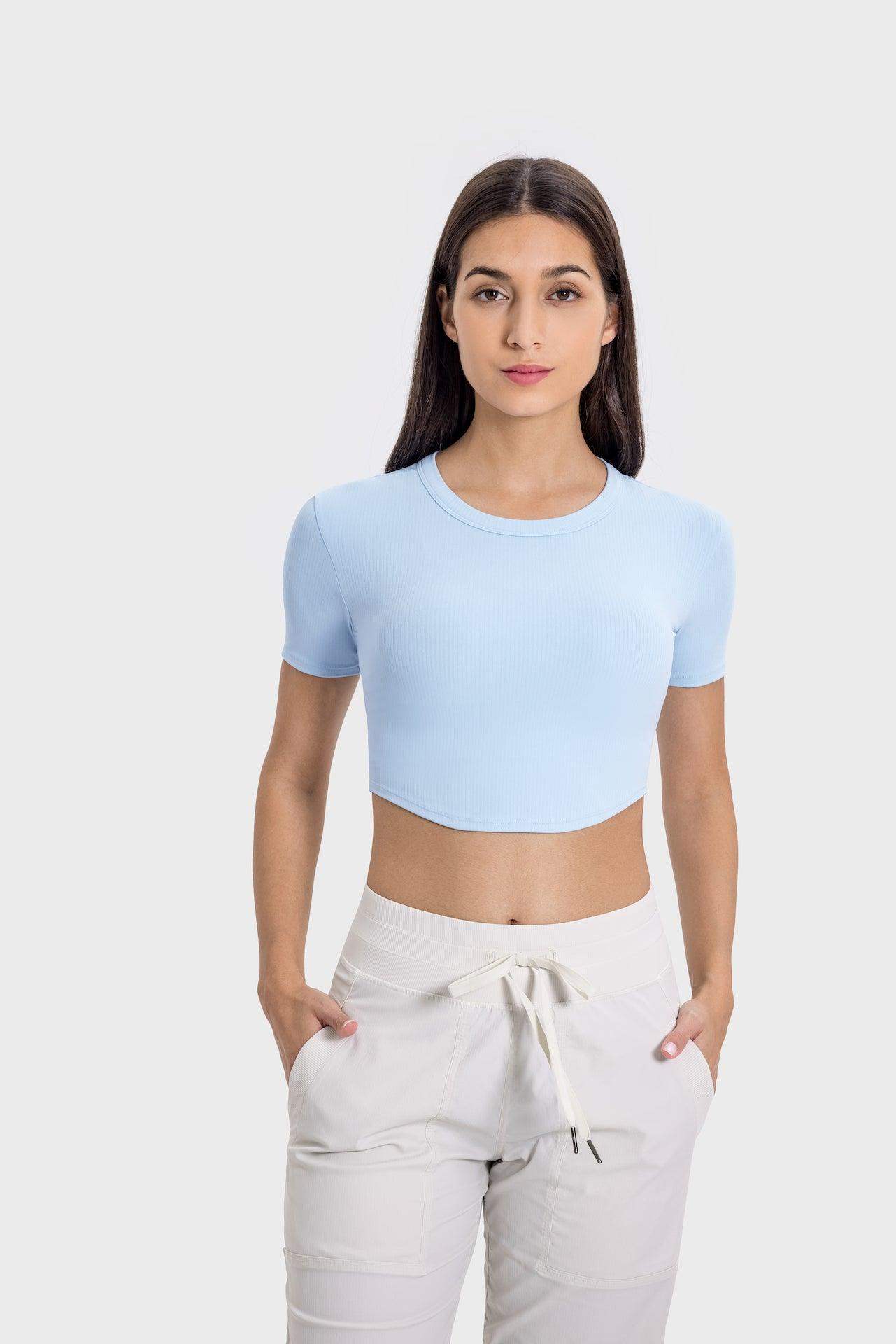 Short Sleeve Slim Fit Crop Top