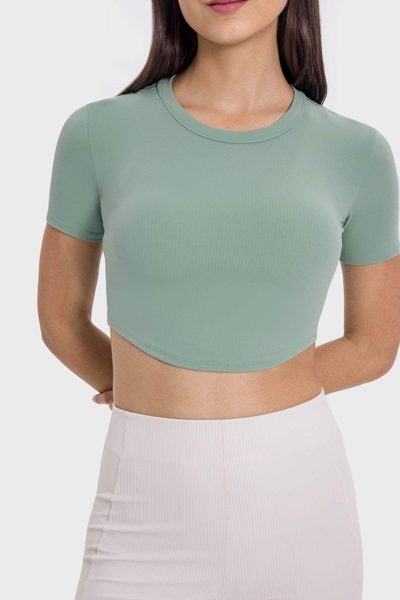 Short Sleeve Slim Fit Crop Top