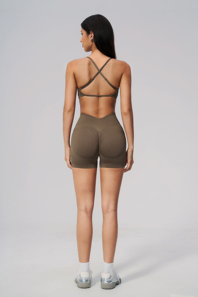 Women Sport Halterneck Shorts Set