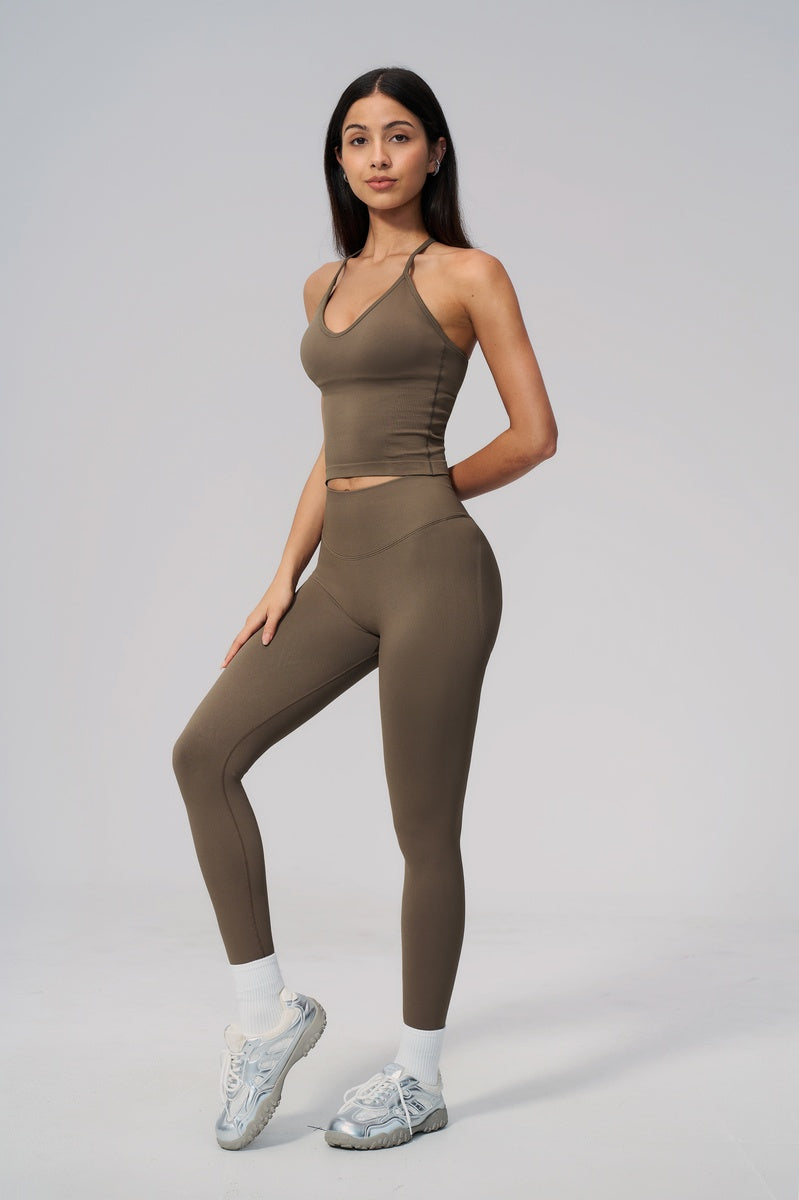 Women Sport Halterneck Pants Set