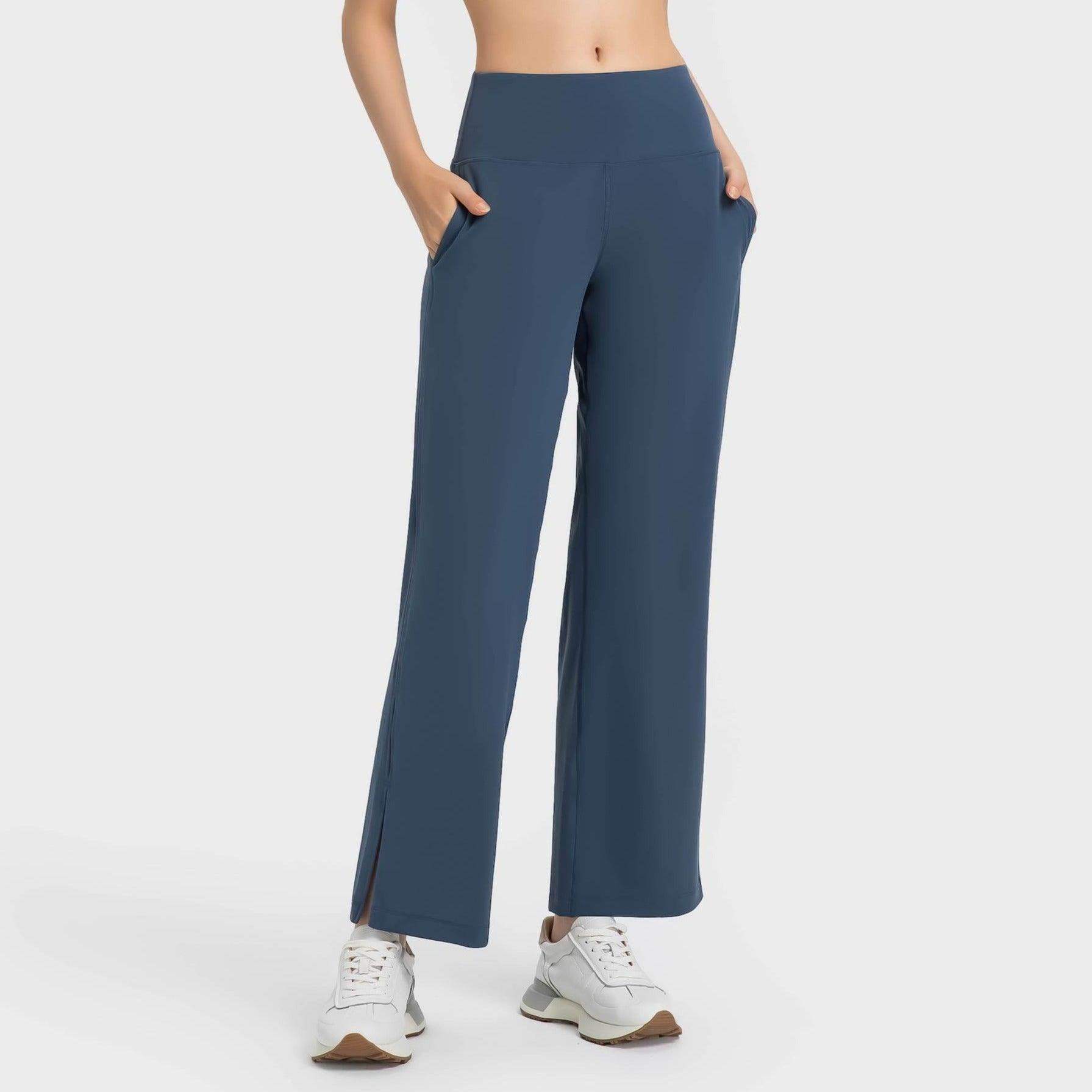 High-Waisted Flared Wide-Leg Yoga Pants