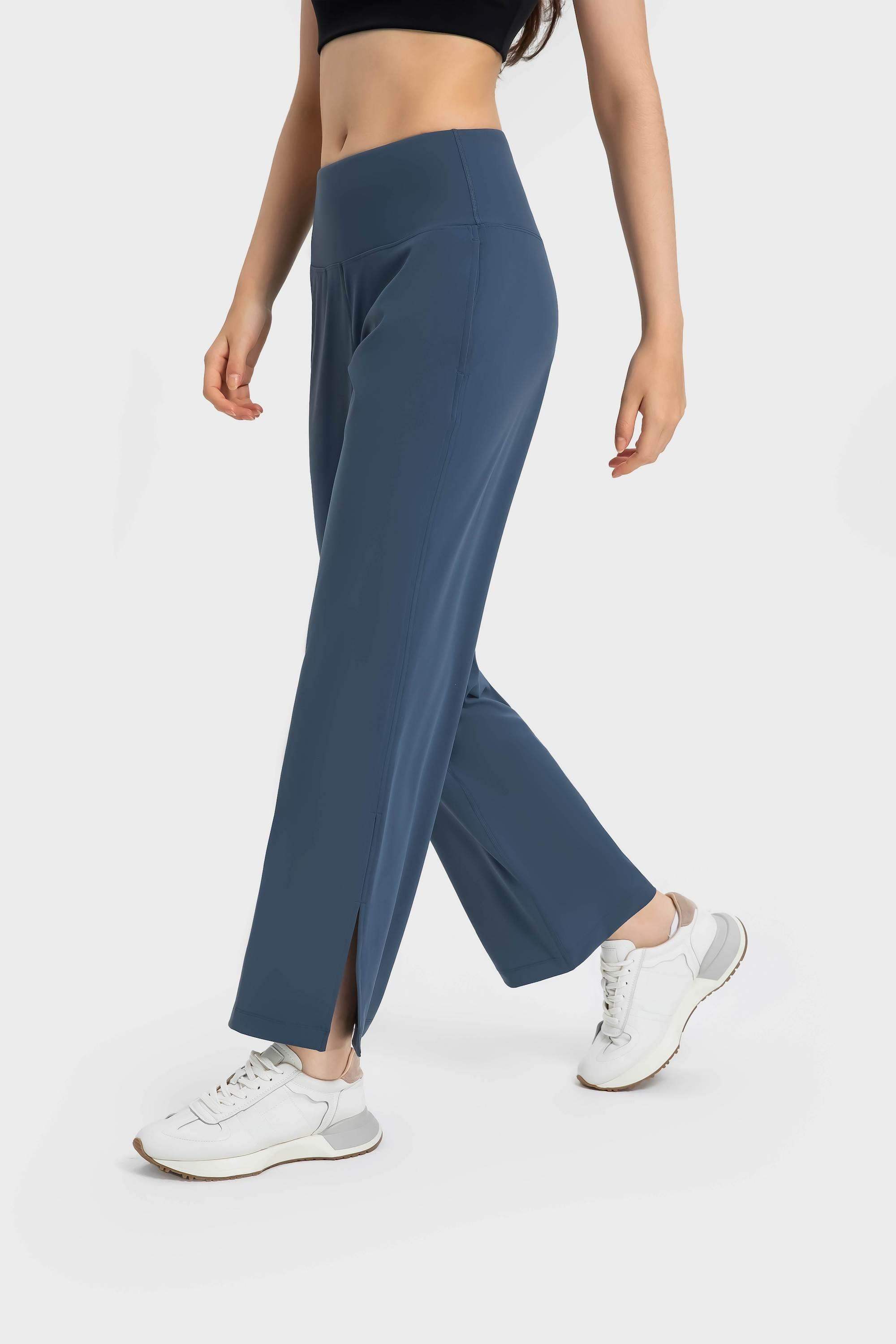 High-Waisted Flared Wide-Leg Yoga Pants