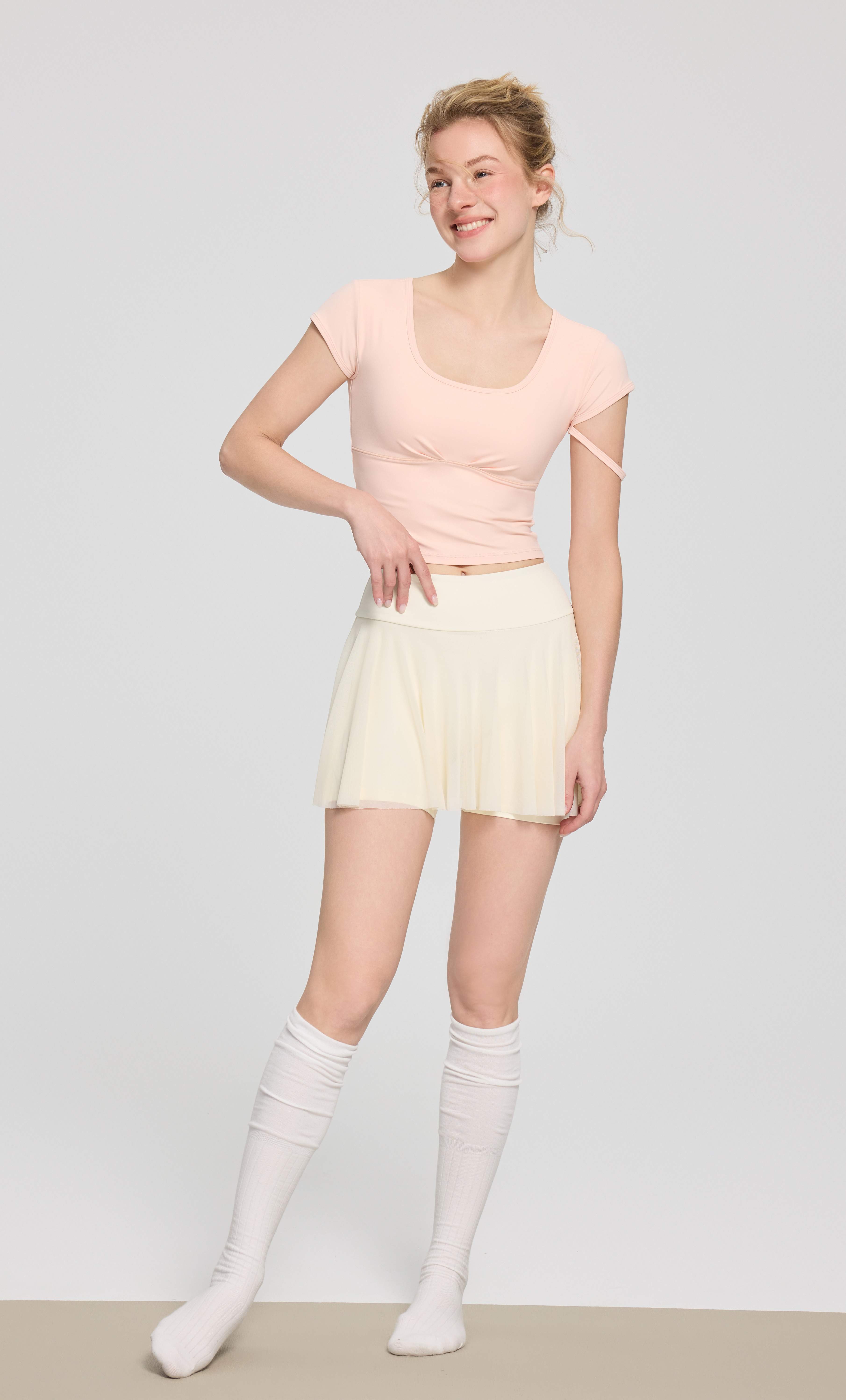 Women's Elastic-Waist Tennis Skirt