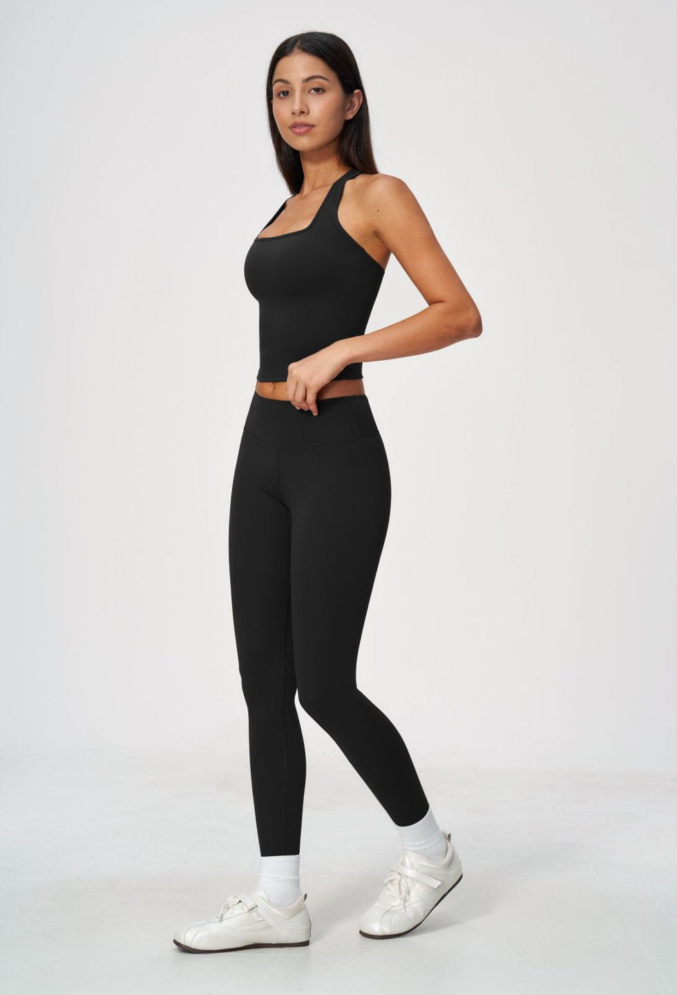 Women's Tank Sleeve Tight Fit Seamless Pants Set