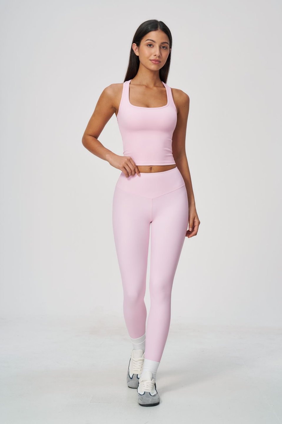 Women's Tank Sleeve Tight Fit Seamless Pants Set